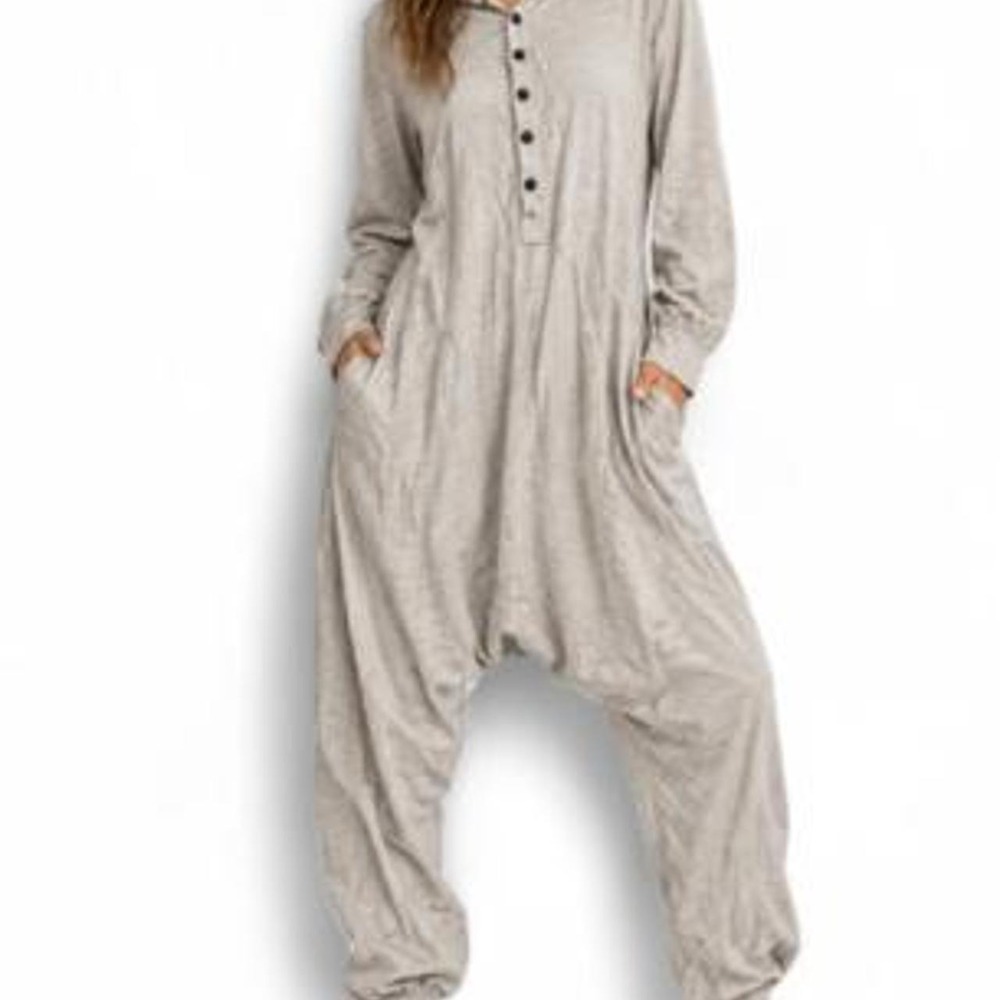 OSHOPLIVE Women's Fall Winter Casual Long Sleeve Hooded Jumpsuit